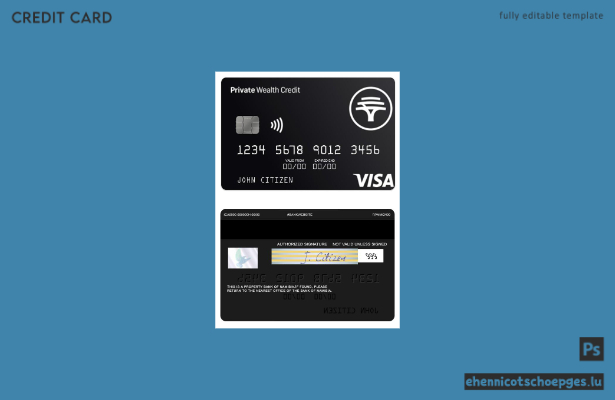 Beispielvorschau der Namibia First National Bank Private Wealth Kreditkarte (Visa)